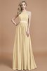 Robe demoiselle d'honneur manche nulle avec zip ruché jusqu'au sol en chiffon - 10