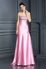 Robe de bal longue satin tissé extensible de sirène de traîne courte manche nulle - 1