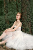 Abito da sposa appariscente in tulle particolare in pizzo sensuale senza maniche - 8
