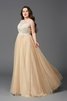 A Linie Empire Taille Anständiges Bodenlanges Ballkleid für Mollige - 4