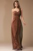 Empire Taille Ärmelloses Enges Chiffon Bodenlanges Brautjungfernkleid - 5