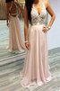 Vestido de Fiesta de Corte princesa de Natural de Encaje Adorno de Cremallera - 1