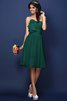 Drapiertes Natürliche Taile Plissiertes Brautjungfernkleid aus Chiffon ohne Ärmeln - 9