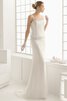 Tiefe Taile attraktives langes informelles Brautkleid mit Applike mit Sweep zug - 1