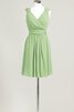 Robe demoiselle d'honneur bref v encolure avec sans manches ligne a - 18