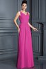 Robe demoiselle d'honneur longue de princesse en chiffon fermeutre eclair a-ligne - 12