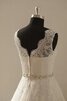 Perlenbesetztes Bateau Ausschnitt A-Line Ärmelloses Reißverschluss Elegantes Brautkleid - 4