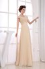 Reißverschluss Chiffon A-Linie bodenlanges langes Brautmutterkleid mit gekappten Ärmeln - 3