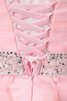 Organza Perlenbesetztes mini glamouröses Cocktailkleid mit kreuz mit Rücken Schnürung - 6