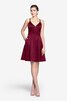 Robe demoiselle d'honneur bref a-ligne v encolure bandouliere spaghetti - 16