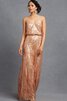 Robe demoiselle d'honneur longue eclaté chic bandouliere spaghetti ligne a - 7