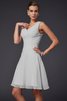A-Line Drapiertes Plissiertes Ärmelloses Mini Brautjungfernkleid - 20