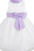 Robe de cortège enfant manche nulle avec nœud ligne a elevé - 1