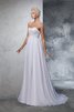 Robe de mariée longue fermeutre eclair avec chiffon de traîne courte avec perle - 4