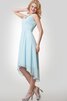 Abito da Damigella A-Line Senza Maniche con Increspato in Chiffon alta vita con Piega - 2