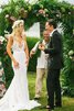 Abito da Sposa sensuale favola Cerniera Tubino con Applique V-Scollo - 4