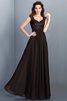 Robe demoiselle d'honneur longue naturel manche nulle jusqu'au sol de princesse - 8