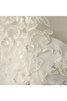 Langärmeliges Tüll Chiffon bodenlanges Brautkleid mit Bordüre aus Satin - 3