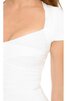 Robe de mariée naturel plissage de fourreau avec zip ruché - 4