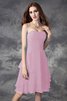 Robe demoiselle d'honneur bref de lotus avec zip a-ligne avec sans manches - 21