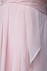 Abito da Damigella in Chiffon con Criss-cross Senza Maniche Naturale con Seghettato A-Line - 5