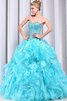 Duchesse-Linie Herz-Ausschnitt Tüll Ärmelloses trägerlos bodenlanges Jugendweihekleid - 4