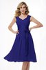Normale Taille A-Linie Prinzessin Drapiertes Brautjungfernkleid aus Chiffon - 24