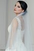 Abito da Sposa Naturale in pizzo V-Scollo Sirena Coda A Strascico Corto retro - 3