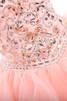 Halle Tüll swing modernes romantisches Quinceanera Kleid mit Kristall Blumenbrosche - 3
