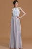Prinzessin Ärmelloses Nackenband Chiffon Bodenlanges Brautjungfernkleid - 5