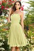 Prinzessin Empire Taille Chiffon Plissiertes Brautjungfernkleid ohne Ärmeln - 8