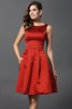 Prinzessin Satin A-Linie Knielanges Brautjungfernkleid mit Natürlicher Taille - 23