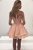Robe fête de la rentrée decoration en fleur en organza mignonne encolure ronde naturel - 2