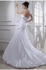 Abito da Sposa in Taffeta Semplice Senza Spalline con Applique con Perline - 2