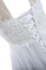 Robe de mariée officiel de col en cœur de traîne courte avec manche courte versicolor - 7