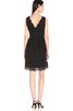 Robe demoiselle d'honneur naturel courte fermeutre eclair poches avec chiffon - 2