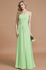 Prinzessin Normale Taille Bodenlanges Brautjungfernkleid aus Chiffon mit V-Ausschnitt - 31