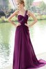 Abito da Sera con Fiore A Terra in Chiffon Conotta Schiena Nuda - 3