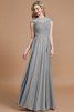 Vestido de Dama de Honor de Corte princesa de Corte-A en Gasa de Escote redondo - 32