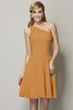 Abito da Damigella Mini in Chiffon con Increspato Naturale Monospalla - 22