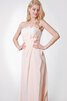 Chiffon plissiertes A-Line bodenlanges romantisches Brautjungfernkleid mit Reißverschluss - 4