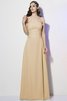 Vestido de Dama de Honor de Corte-A de Largo de Escote sin tirantes de Plisado - 6