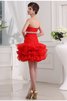 Prinzessin Herz-Ausschnitt Organza Reißverschluss Mini Cocktailkleid - 2