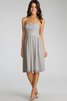 Abito da Damigella con Criss-cross senza spalline in Chiffon con Increspato Corto - 27
