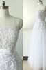 Vestido de Novia en Encaje de Cordón de Hasta el suelo de Escote de Tirantes Espaguetis - 3