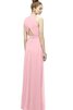 Robe demoiselle d'honneur longue elevé ruché avec sans manches - 2