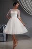 Robe de cocktail informel simple fermeutre eclair au niveau de cou appliques - 3