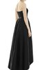 Elegante Vestido de Dama de Honor de Alto Bajo de Fajas de Cremallera con Cintas - 2