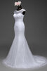 Robe de mariée gracieux de col bateau de sirène romantique naturel - 6