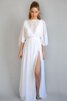 Abito da Sposa con Nastro Formale E Informale con Fusciacca A-Line medievale con Mezze Maniche - 1